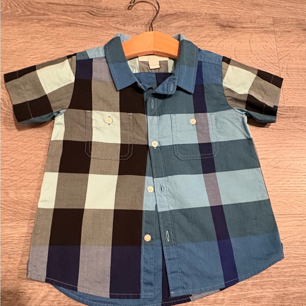 Burberry Kids Plaid Button-Down Shirt
